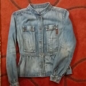 7 For All Mankind Light Blue Jean Jacket